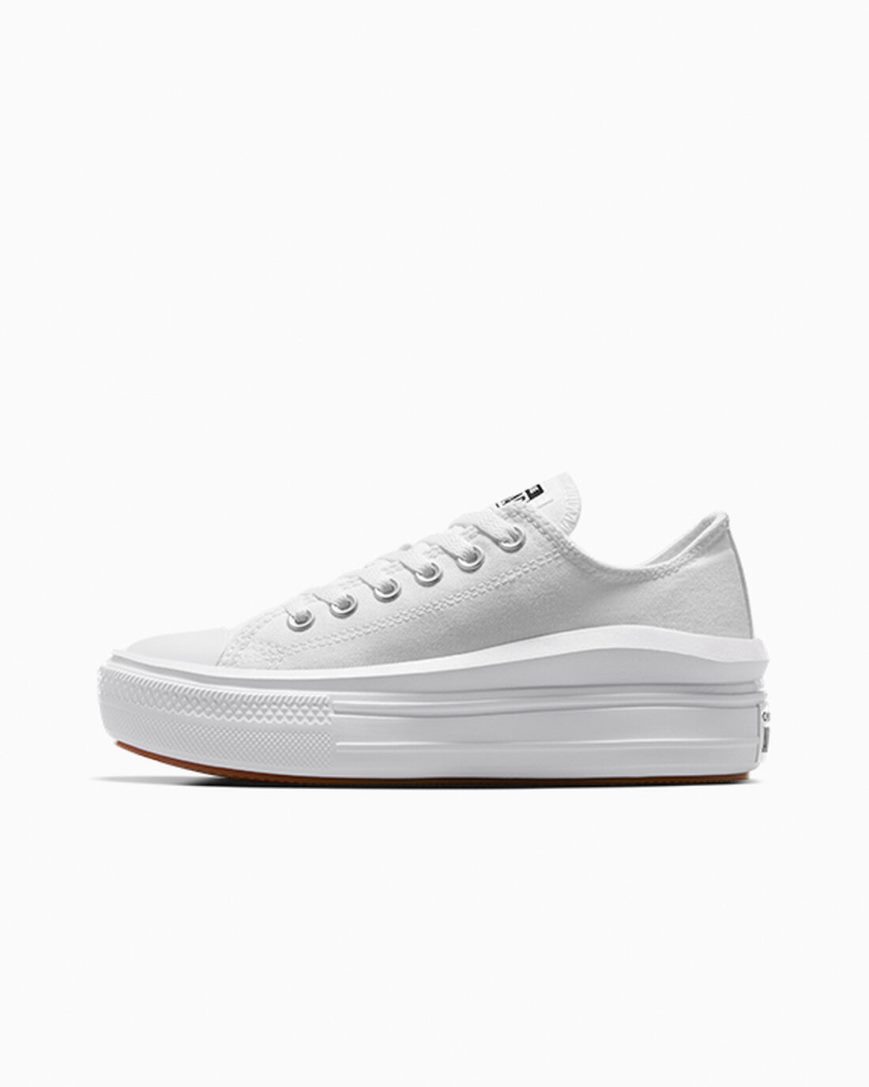 Sapatos Plataforma Converse Chuck Taylor All Star Move Cano Baixo Feminino Branco | PT K00394T